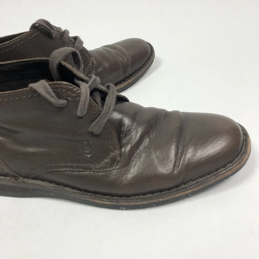 John Varvatos Chukka Boots Mens Size‎ 8M Brown Leather Hipster F505K4B-Q68B